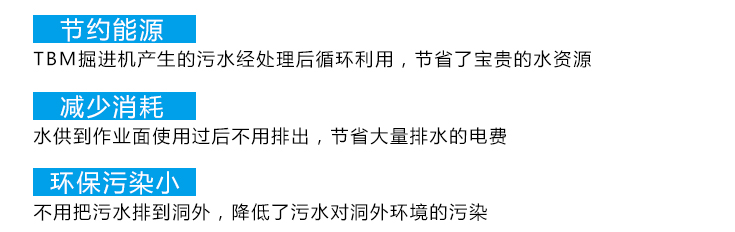 TBM隧道掘进机施工污水循环利用系统—设备特点